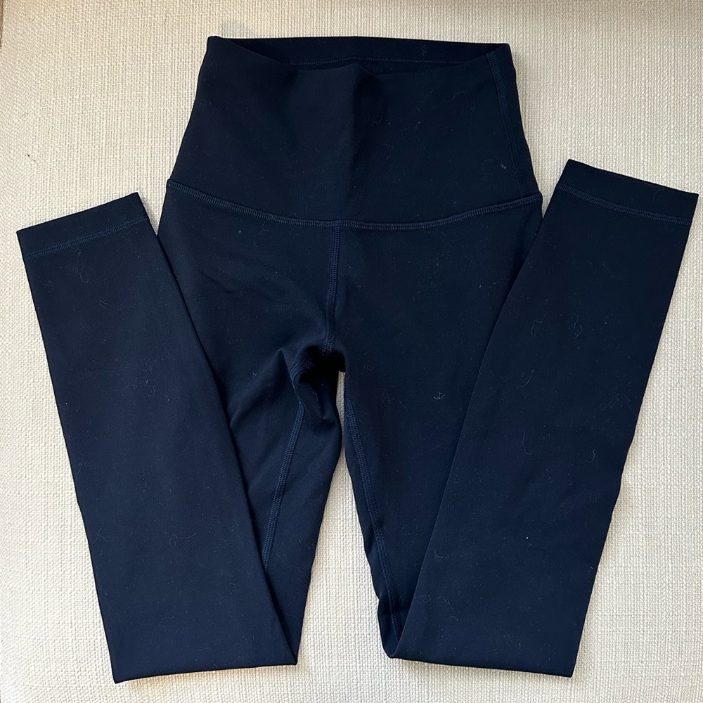 Lululemon Navy Wunder Train High Rise Leggings